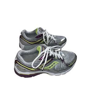 Saucony ProGrid Ride Women’s Running Shoes Size 8.5 Gray Purple Green Sneakers